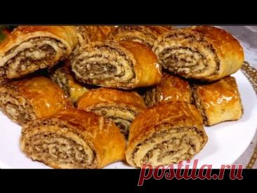 Просто сворачиваем и нарезаем! Пеку на заказ уже много лет Лёгкий Рецепт печенье на Кефире с орехами