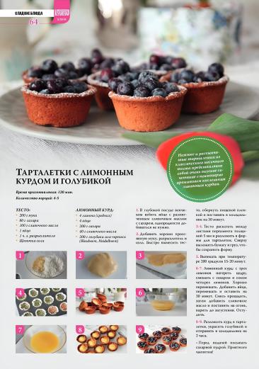 Тарталетки с лимонным курдом и голубикой