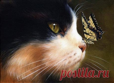 Кошки и собаки на картинах Christina Schulte