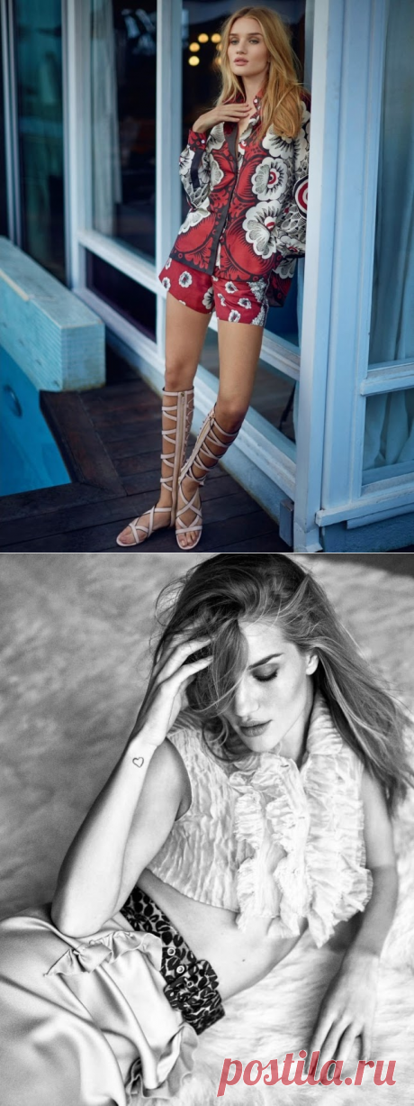 Рози Хантингтон-Уайтли на обложке Elle UK, февраль 2015