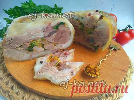 Прессованное мясо из рульки &quot;чесночное&quot; - рецепт пошагово с фото, очень вкусно и бюджетно