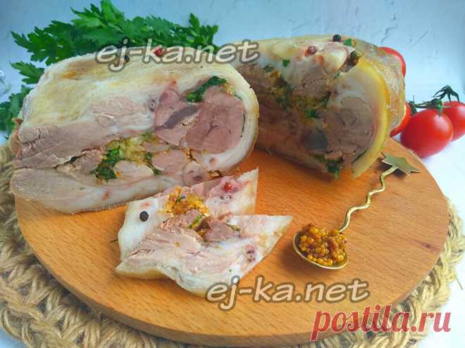 Прессованное мясо из рульки "чесночное" - рецепт пошагово с фото, очень вкусно и бюджетно