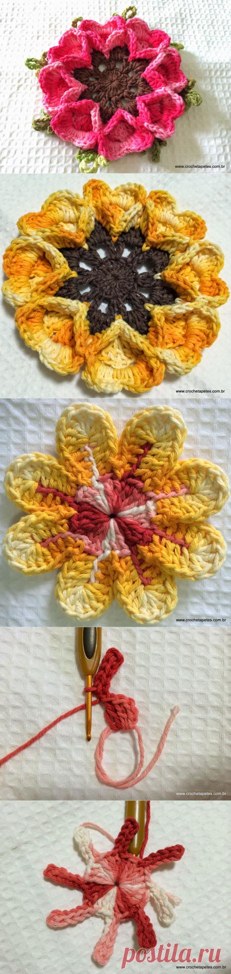 ЦВЕТОЧНЫЕ МОТИВЫ ДЛЯ КОВРИКОВ.ВИДЕО МК.СХЕМЫ..