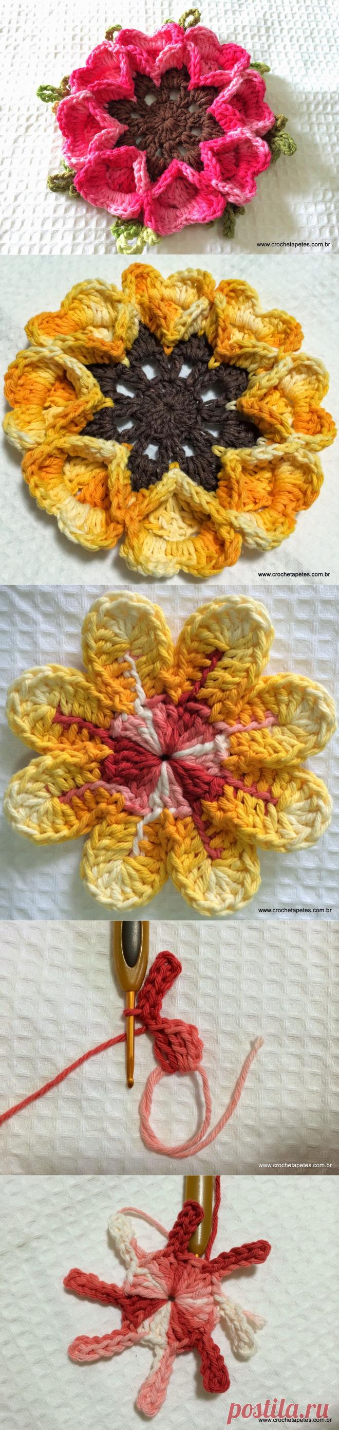 ЦВЕТОЧНЫЕ МОТИВЫ ДЛЯ КОВРИКОВ.ВИДЕО МК.СХЕМЫ..