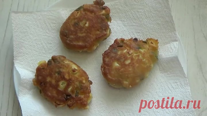 Ленивые пирожки с яйцом и зеленым луком