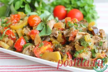 Вкуснейшая закуска с баклажаном и грибами.