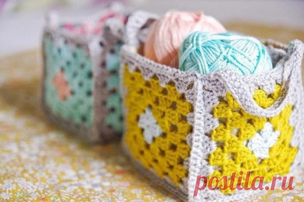 корзинки из квадратов