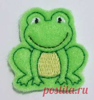 Felt frog Applique Embroidery mini designs Felt frog Applique Embroidery designs in 3 mini sizes for the 4x4 hoop or smaller.  H: 1.27 x W: 1.22 stitch count: 894  H: 1.51 x W: 1.45 stitch count: 1055  H: 1.99 x W: 1.92 stitch count: 1460   Easy step by step instructions with photos in PDF and Microsoft Word format and color chart are included.    ***THIS IS NOT AN IRON ON PATCH OR A FINISHED ITEM***  Appropriate hardware and software is needed to transfer these designs to...