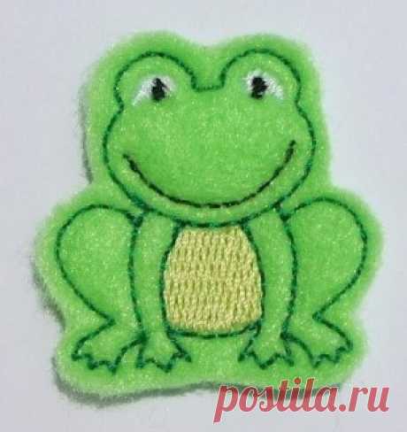 Felt frog Applique Embroidery mini designs Felt frog Applique Embroidery designs in 3 mini sizes for the 4x4 hoop or smaller.  H: 1.27 x W: 1.22 stitch count: 894  H: 1.51 x W: 1.45 stitch count: 1055  H: 1.99 x W: 1.92 stitch count: 1460   Easy step by step instructions with photos in PDF and Microsoft Word format and color chart are included.    ***THIS IS NOT AN IRON ON PATCH OR A FINISHED ITEM***  Appropriate hardware and software is needed to transfer these designs to...
