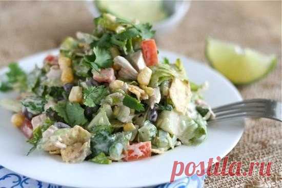 Юго-западный куриный Шопский салат.