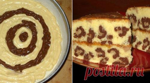 Вкусный и красивый кекс «Леопард». Вся семья в полном восторге!