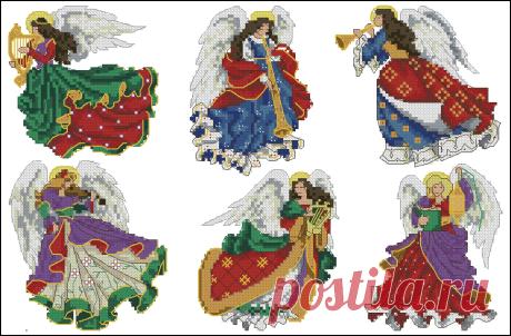 Сачать схему вышивки "Angels of Christmas"