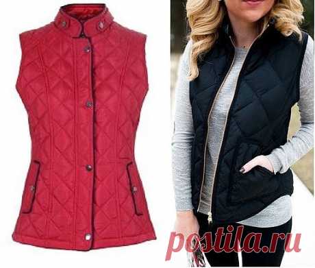 Выкройка женского стеганого жилета, размеры евро
#выкройка@portnishka
