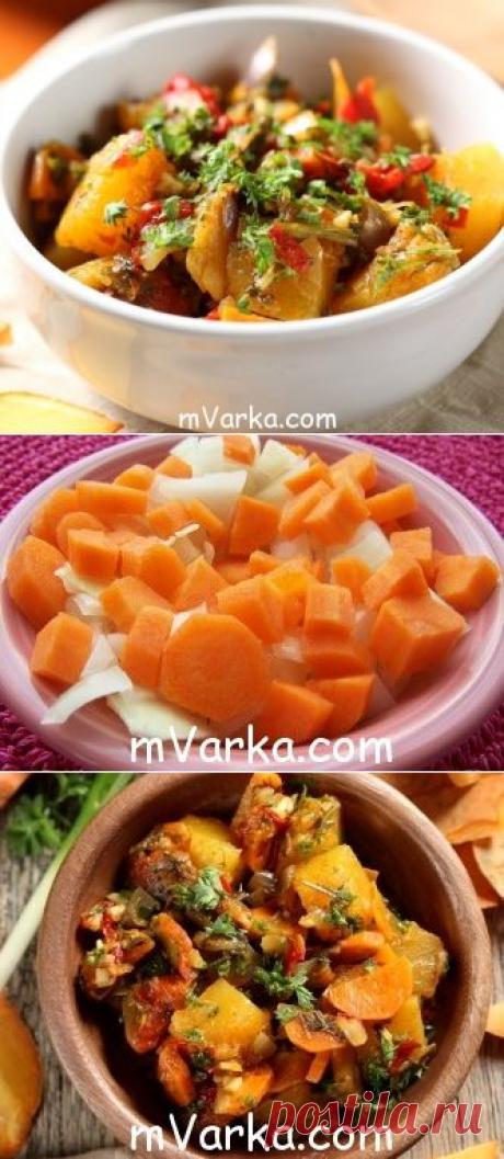 Овощное рагу с тыквой в мультиварке