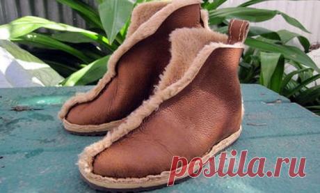 Она взяла старую дублёнку и сшила тёплую обувку… теперь ножки в дублёжке… — Мир Растений