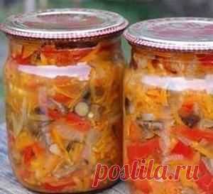 Салат с грибами и овощами на зиму