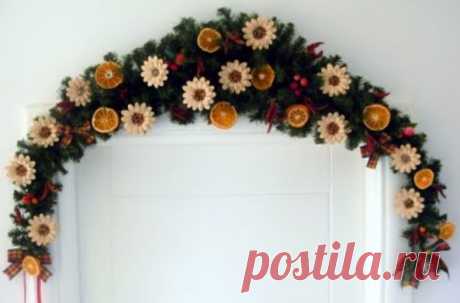 Идея праздничного декора из тыквенных семечек | Самоделкино