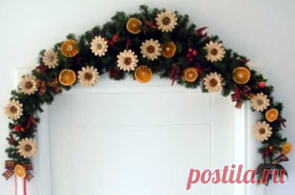 Идея праздничного декора из тыквенных семечек | Самоделкино