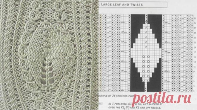 Растительные узоры спицами со схемами для вашей копилочки: 18 интересных вариантов | Вяжем вместе! | Дзен