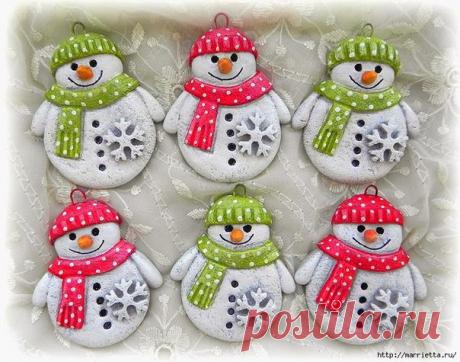 Новогодняя лепка из соленого теста. Идеи для вдохновения.