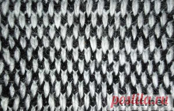 Бриош. Двухцветный узор "Соты" | knitt.net | Все о вязании