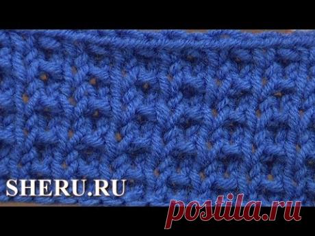 Простой и интересный узор спицами. Урок 31