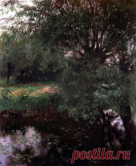 A Backwater at Wargrave 1887. Джон Сингер Сарджент. Описание картины, скачать репродукцию.