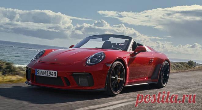 Родстер Porsche 911 Speedster 2019-2020 с откидным тканевым верхом - цена, фото, технические характеристики, авто новинки 2018-2019 года