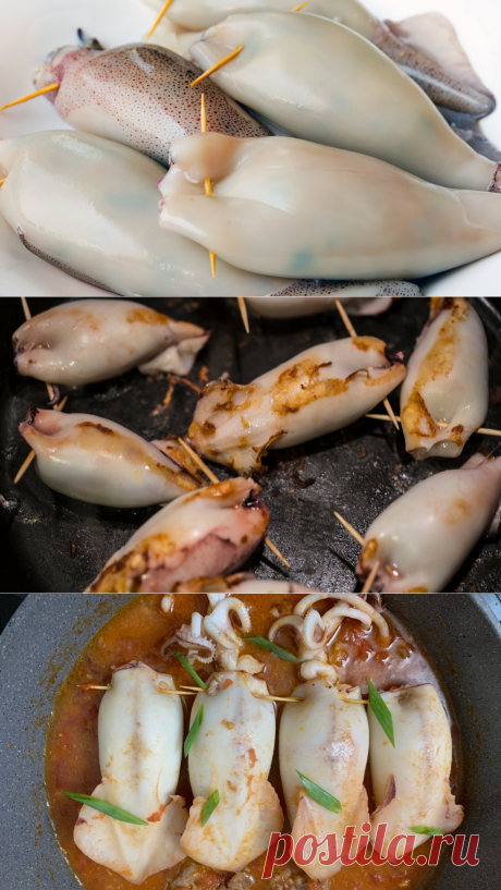 Оказывается, кальмары фаршированные баклажанами и картофелем это вкусно: 20 минут и все готово | Привет, Андрей! | Яндекс Дзен
