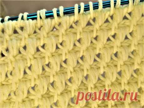 Charming Design in Yellow ~ Tunisian Crochet
