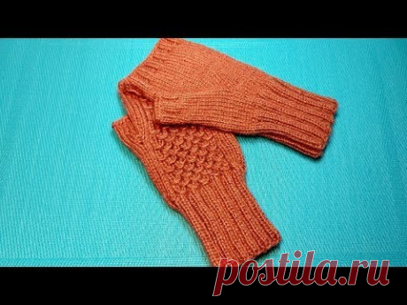 Вязание спицами МИТЕНКИ С ПАЛЬЦЕМ "ИНДИЙСКИЙ КЛИН" #272