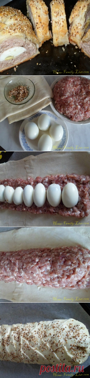 Рулет с мясом - пошаговый рецепт с фотоКулинарные рецепты