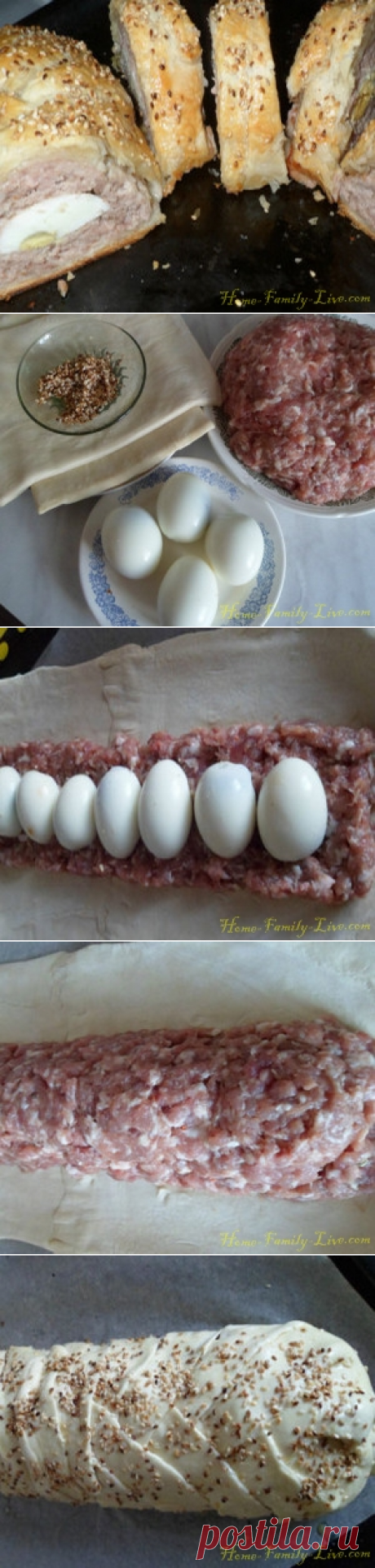 Рулет с мясом - пошаговый рецепт с фотоКулинарные рецепты