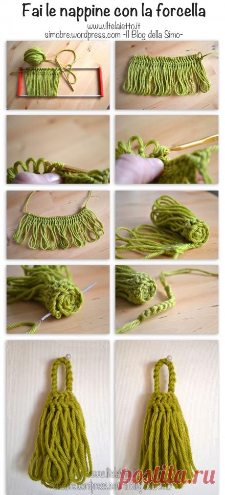 Tutorial - tassel with hairpin lace (only photo)