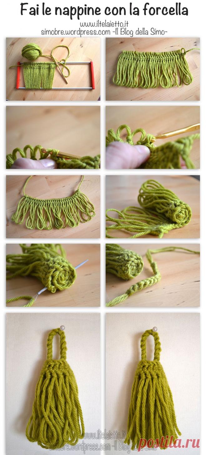 Tutorial - tassel with hairpin lace (only photo)