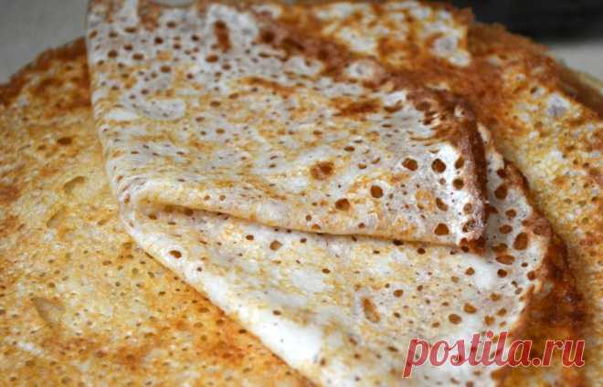 Блинчики на кефире тонкие с дырочками - пошаговый рецепт с фото