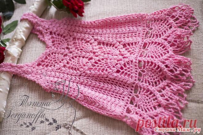 . Сарафан для девочки "Pinkish" - Все в ажуре... (вязание крючком) - Страна Мам