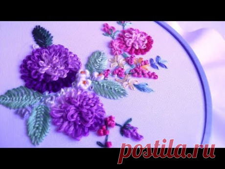 EMBROIDERY : Rosette Chain Stitch | Фестонный тамбурный стежок