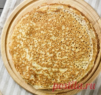 Блины на молоке с дырочками / Видео-рецепты / TVCook: пошаговые рецепты с фото