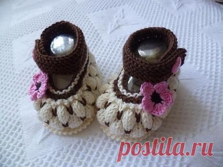 Милые &quot;ягодные&quot; пинетки