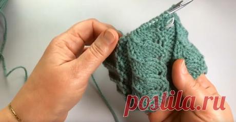 Два интересных узора спицами. Видео Мастер классы