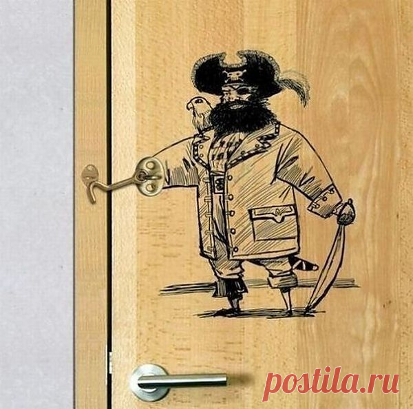 Дверная петелька с юмором!