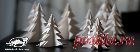 Делаем чудесные елочки из бумаги — I Love Hobby — Лучшие мастер-классы со всего мира!