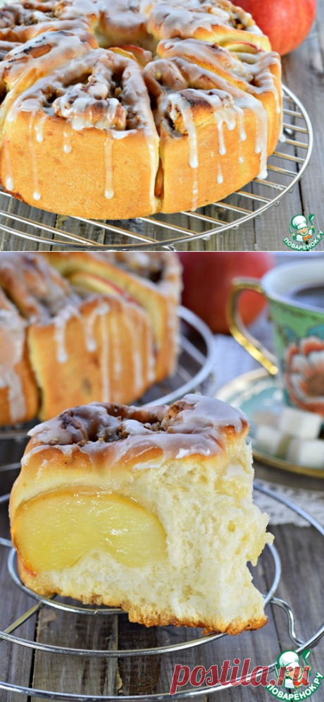 Пирог с яблоками, орехами и корицей – кулинарный рецепт