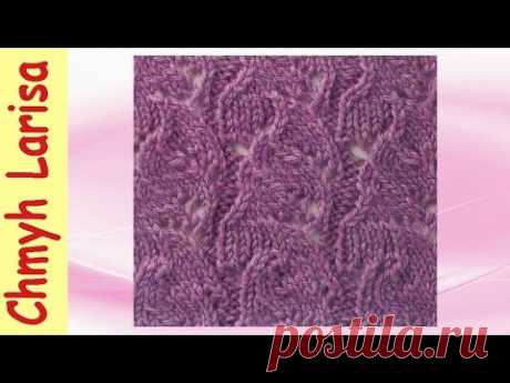 Простой ажурный узор спицами для ШАРФА, для КОФТЫ, для КАРДИГАНА. Вязание спицами для начинающих №33 - YouTube