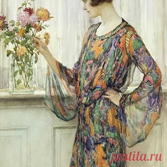 Женщины  и бесконечно красивые оттенки.
Британский художник William Henry Margetson (1861-1940).
