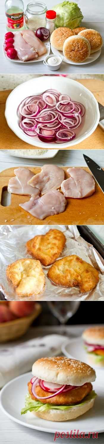Пошаговый фото-рецепт сэндвичей с куриным филе в хрустящей панировке