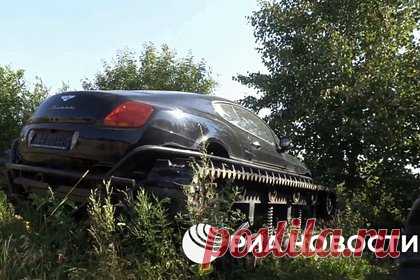 Bentley на гусеницах в российском городе попал на видео