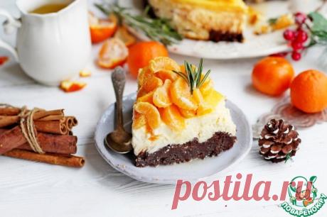 Чизкейк с брауни и пряными мандаринами – кулинарный рецепт