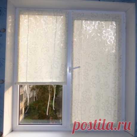 Делаем оконные шторки на липучках